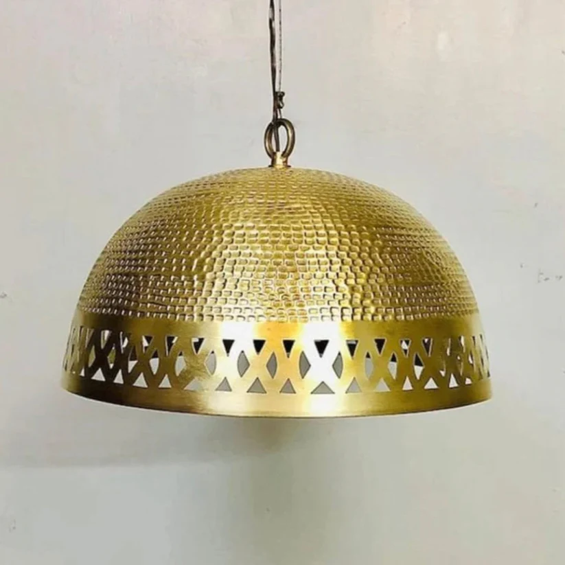 Luminaire Dôme en Laiton Doré - Réf. 1814